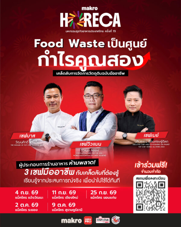 แม็คโคร เปิดเวที Makro HORECA Champion 2026 ดัน ซอฟต์พาวเวอร์ อาหารไทยสู่ระดับโลก